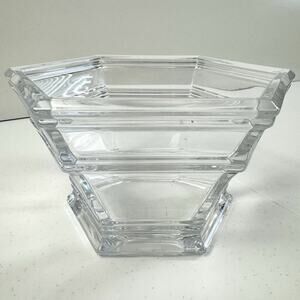 Vintage Tiffany & Co Windham Crystal Hexagon Bowl Faceted Glass Form & Function